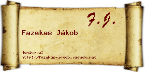 Fazekas Jákob névjegykártya